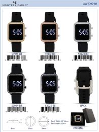 12 Bulk Digital Watch - 53924-B8 assorted colors