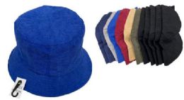 24 Bulk Wholesale Solid Color Bucket Hat