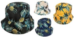 24 Bulk Wholesale Pineapple Tree Bucket Hat