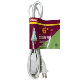 50 Bulk 6ft White Extension Cord