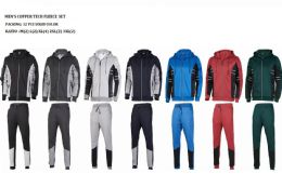 12 Bulk Men's Copper Tech Fleece Set In Charcoal