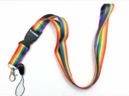 24 Bulk Wholesale Rainbow Color Lanyard/keychain/necklace