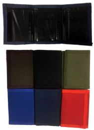 24 Bulk Wholesale Solid Color TrI-Fold Wallet