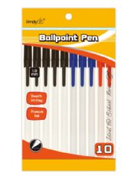 36 Bulk 10 Count Ballpoint Assorted Color Pen