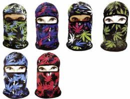 24 Bulk Wholesale Ninja Face Mask Colorful Marijuana