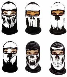 24 Bulk Wholesale Black & White Ghost/skull Print Ninja Face Mask