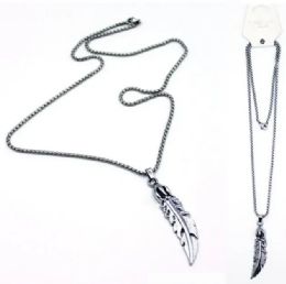 24 Bulk Wholesale Feather Style Fashion Necklace