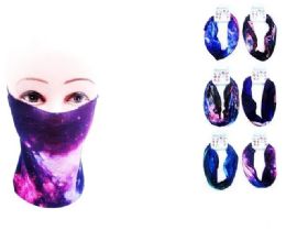 24 Bulk Wholesale Galaxy Style Headgear Gaiter Buff