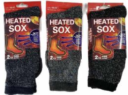 24 Bulk Wholesale Man Heated Socks