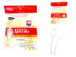 48 Bulk 24-Piece Soup Spoon With Clear Resealable Bag