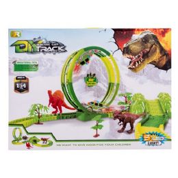 12 Bulk Dinosaur Race Track Play Set - 154 Piece Set