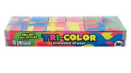 72 Bulk TrI-Color Kneaded Eraser