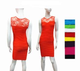 48 Bulk Lady's Midi Dress In Mixed Colors, One Size