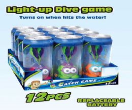 24 Bulk 12 Pc In Pdq Of Light Up Dive Game In Cylinder Pack