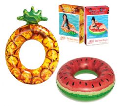 12 Bulk Summer Fruit Pool Rings In Color Box