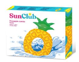 6 Bulk Sunclub Pineapple Jumbo Tube In Color Box, 70.5" X 47"