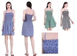 36 Bulk Women's Floral Summer Cami Dress In Assorted Colors