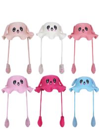 36 Bulk One Size Cute Cartoon Rabbit Straw Hat For Kids In 6 Assorted Colors