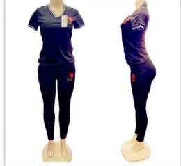 36 Bulk Embroidery Rose Active Wear Set