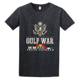 24 Bulk Veteran Eagle - Gulf War T-Shirts Dark Heather Color