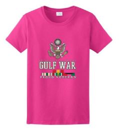24 Bulk Veteran Eagle - Gulf War T-Shirts Pink Color