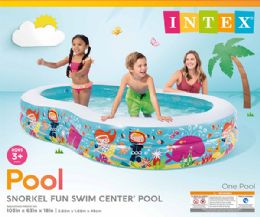3 Bulk Intex Pool Swim Center 103" X 63" X 18" Paradise Age 3+