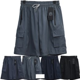 12 Bulk Men's Shorts Athletic Wear Cargo Pocket Assorted Color S/m