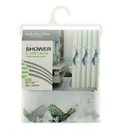 24 Bulk Shower Curtain Feather Design 180*180cm 0.1mm