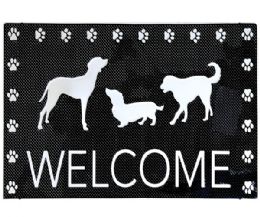 8 Bulk Door Mat Pvc 26 X16 Silver Welcome With Dogs