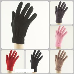 12 Bulk Women's Fleece Thin Gloves