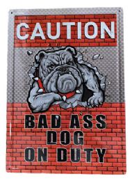 20 Bulk Retro Metal Tin Sign Wall Poster Caution Bad Ass Dog