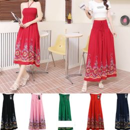 12 Bulk Women Cotton Linen Dress Loose Vintage Dress - Medium