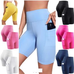 12 Bulk Phone Pocket High Waist Summer Biker Shorts S/m