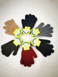 120 Bulk Unisex All Black Suede Like Material Magic Gloves