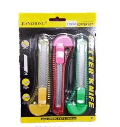 120 Bulk Box Cutter Set, 3 Pack, Assorted Colors