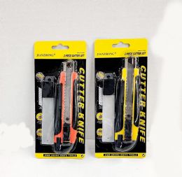120 Bulk Box Cutter Knife And 10 Pc Refills Set, Assorted Colors