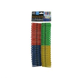 24 Bulk MultI-Colored Plastic Clothespins