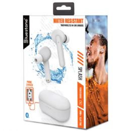6 Bulk Splash True Wireless Bluetooth Earbuds With Charging Case In White