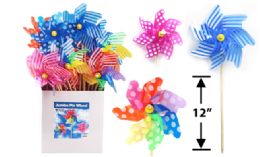 24 Bulk Jumbo Pin Wheel (assorted)