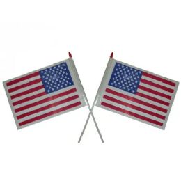 144 Bulk 5x8 Plastic Mini American Hand Flag