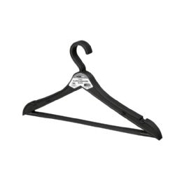 36 Bulk 5 Pack Black Plastic Clothes Hangers