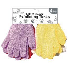 24 Bulk 4 Pack Bath Shower Exfoliating Gloves