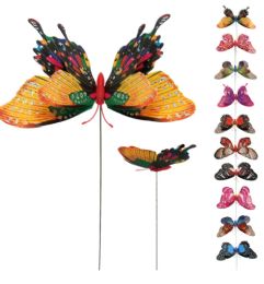 72 Bulk Assorted Butterfly Garden Stake