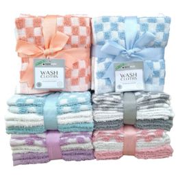 36 Bulk 6 Pack Y/d Wash Cloths 12"x12"