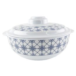 24 Bulk 8.3" Clover Mlamine Handl Bowl W/ Lid