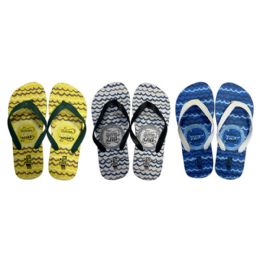 72 Bulk Boys Flip Flops 3 Assorted