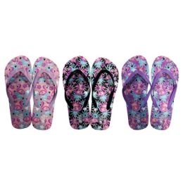 72 Bulk LADIES FLIP FLOPS 3 ASSORTED
