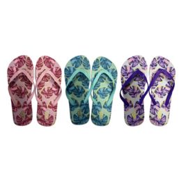 72 Bulk LADIES FLIP FLOPS 3 ASSORTED