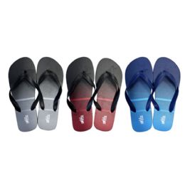 72 Bulk Men Flip Flops 3 Assorted