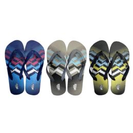 72 Bulk Men Flip Flops 3 Assorted